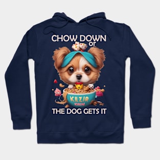 cute puppy enjoy food Hoodie